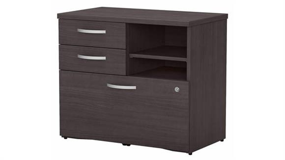 Office Storage Cabinet with Lateral File, Drawers and Shelves - Assembled