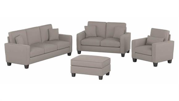85in W Sofa with Loveseat, Accent Chair, and Ottoman