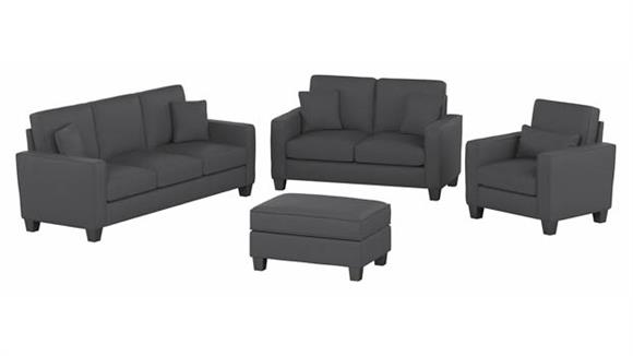 85in W Sofa with Loveseat, Accent Chair, and Ottoman