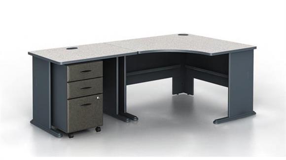 Modular Corner Desk with Pedestal