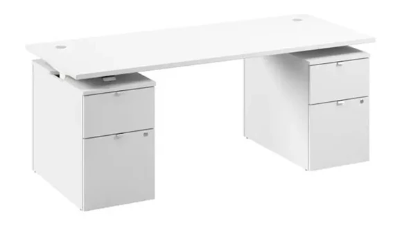 72in Electric Height Adjustable Standing Desk with Drawers