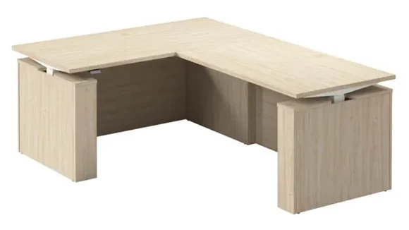 60in Electric Height Adjustable L-Shaped Standing Desk