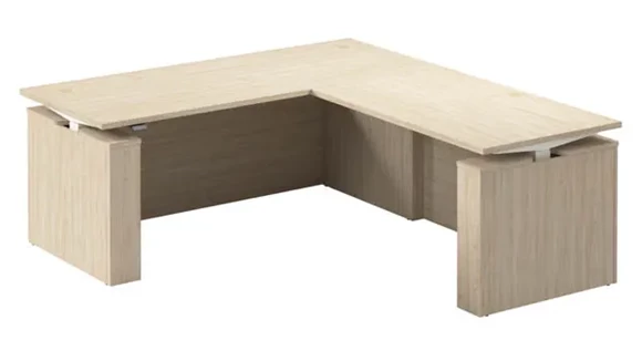 72in Electric Height Adjustable L-Shaped Standing Desk