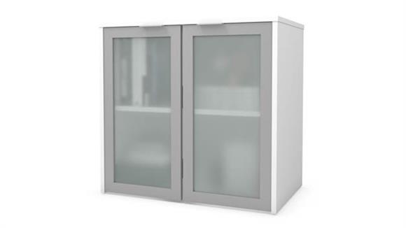 30in W Hutch with Frosted Glass Doors