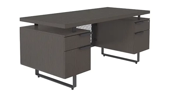 Desk 60in W x 30in D with 2 Pedestals