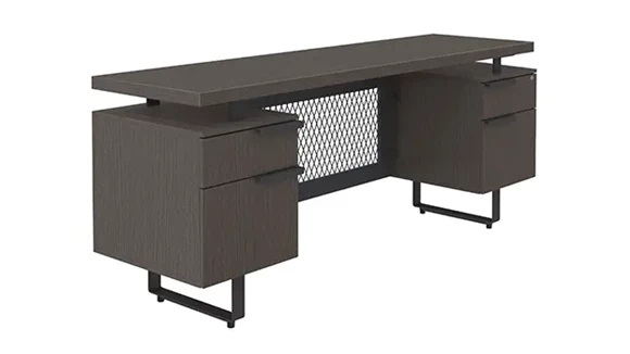 Desk 72in W x 24in D with 2 Pedestals