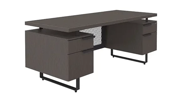 Desk 72in W x 30in D with 2 Pedestals