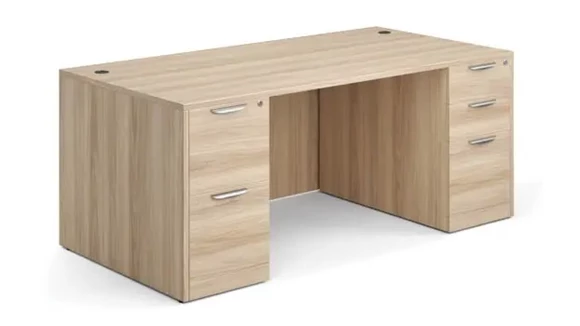 Desk 60in W x 30in D with 2 Pedestals