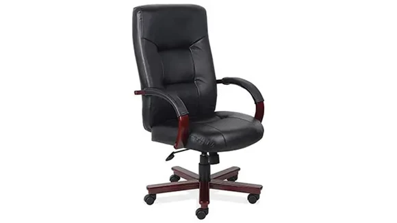 High-Back Executive Chair with Vinyl Seat