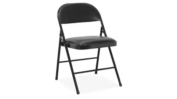 Armless Folding Chair with Vinyl Seat