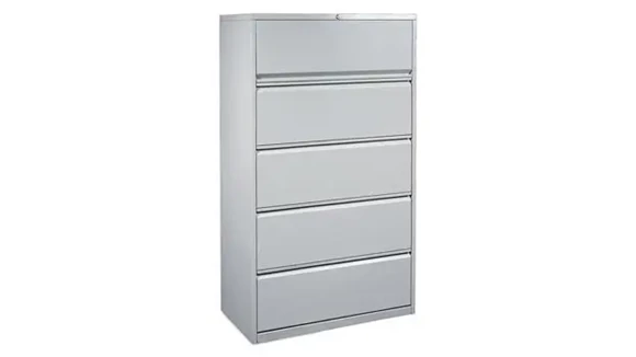 Lateral File Cabinet 36in W x 20in D x 64in H with Lockable and 5 Drawers