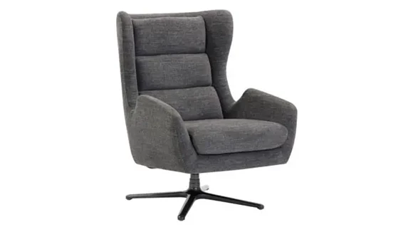 High-Back Lounge Chair with Swivel Base