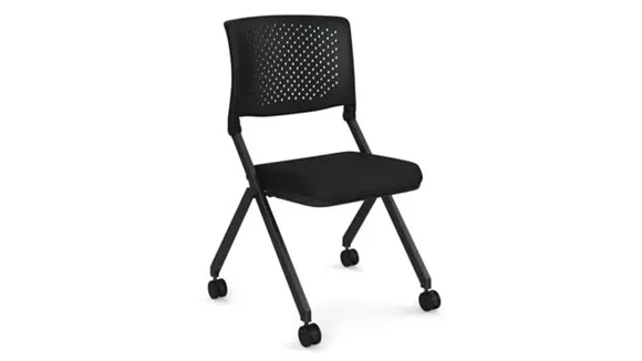 Armless Nesting Chair with Fabric Seat and 275 lb Capacity