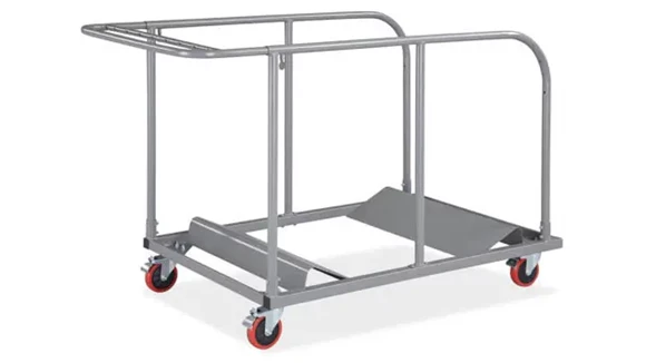 Round Table Cart Holds up to 16 Tables Gray Finish