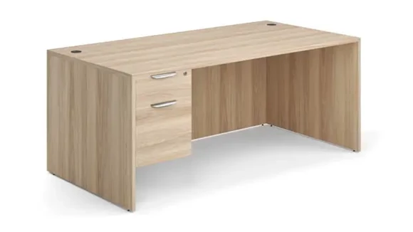 Desk 71in W x 30in D with 1 Pedestal