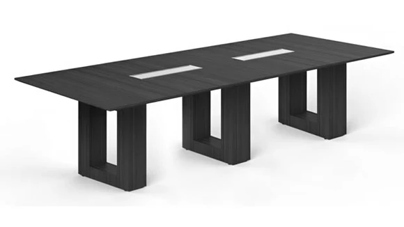 Rectangular Conference Table 11.5ft W x 48in D with Grommets and Wire Management