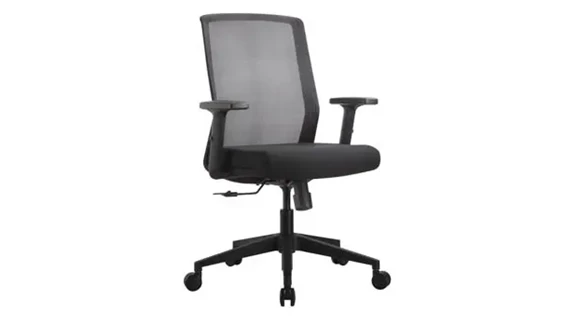 Task Chair Mesh Back Fabric Seat Adjustable Arms