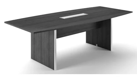 Boat Shape Conference Table 8ft W x 42in D with Grommets