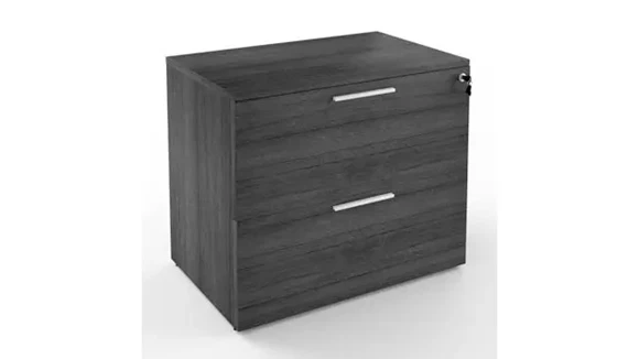 Ball-Bearing Lateral File Cabinet 34in W x 22in D x 30in H with Lockable