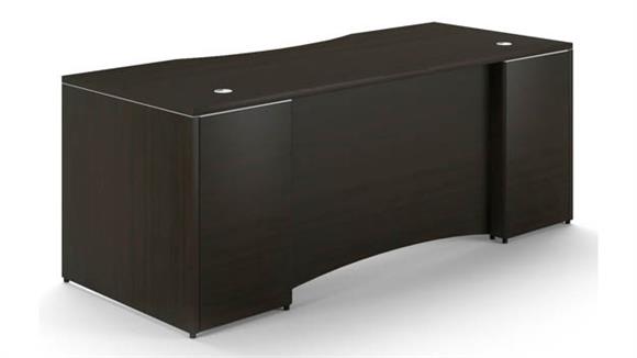 66in x 30in Rectangular Desk Shell with Curved Modesty Panel
