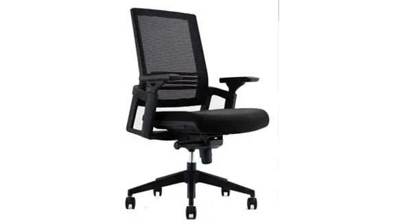 Mid-Back Task Chair with Mesh Back and Fabric Seat