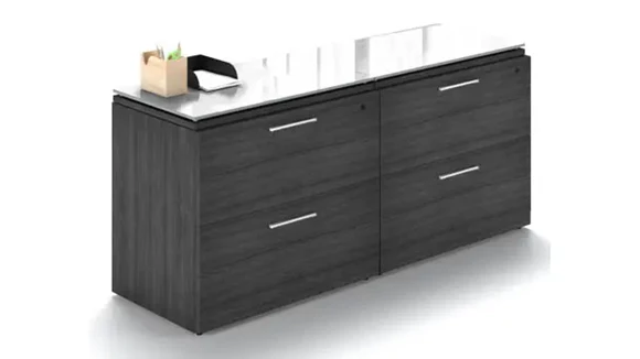 Ball-Bearing Lateral File Cabinet 68in W x 22in D x 30in H with Lockable