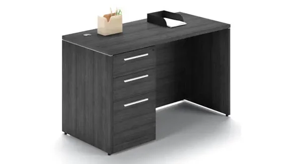 Desk 48in W x 24in D with 1 Pedestal