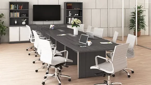 Boat Shape Conference Table 14ft W x 48in D