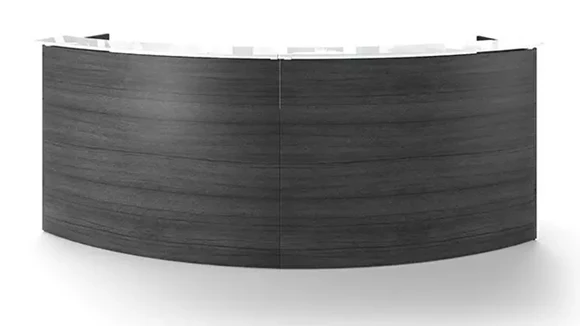 U-Desk Reception Desk 10in W x 26in D with Glass Top