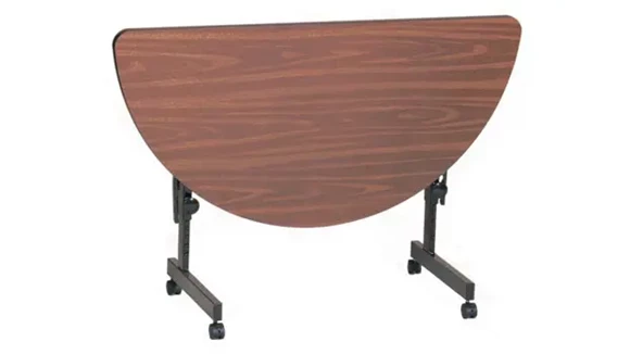 Half-Round Flip-Top Table 48in x 24in 1.25in Laminate