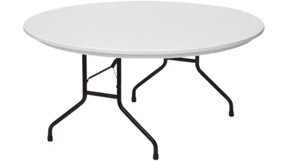 Round Folding Table 60in Blow-Molded Plastic