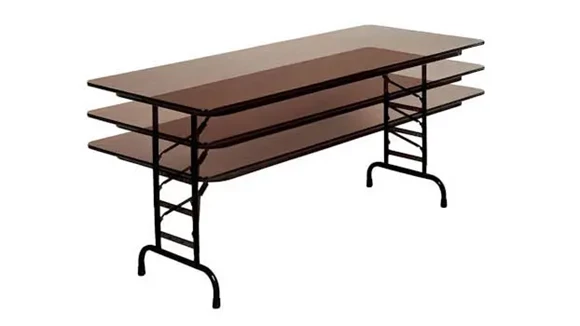Folding Table 30in x 96in Adjustable Height Melamine Top