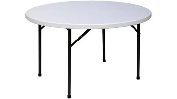 Round Folding Table 48in Blow-Molded Plastic