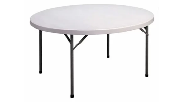 Folding Table 60in Round Blow-Molded Powder-Coat Frame