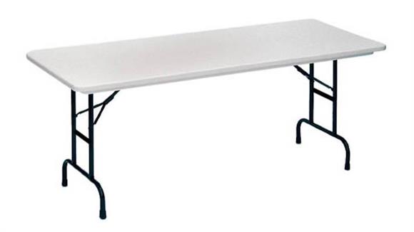 8ft x 30in Adjustable Height Blow Molded Folding Table