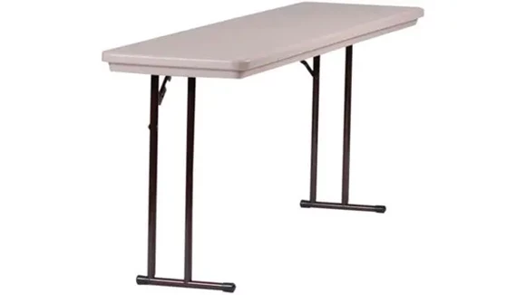 Folding Seminar Table 6ft x 18in Blow-Molded Plastic Top