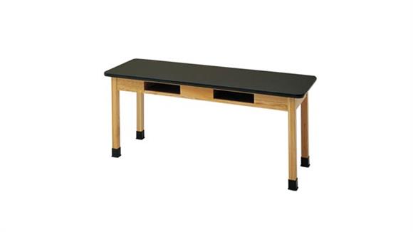 24in x 6ft Book Compartment Table with ChemGuard Top