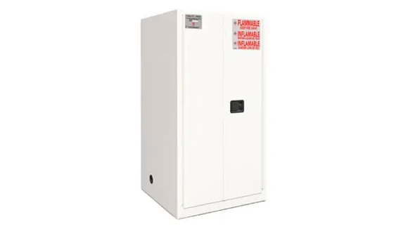 Fireproof Storage Cabinet 34in W x 34in D x 65in H with Trilingual Warning Labels