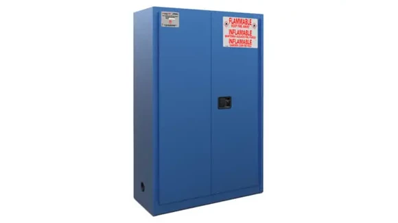 Fireproof Storage Cabinet 34in W x 34in D x 65in H with Trilingual Warning Labels