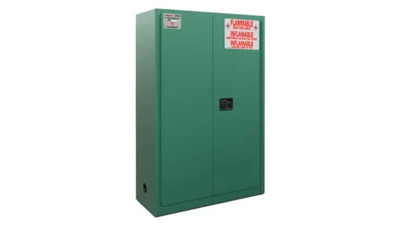 Fireproof Storage Cabinet 34in W x 34in D x 65in H with Trilingual Warning Labels