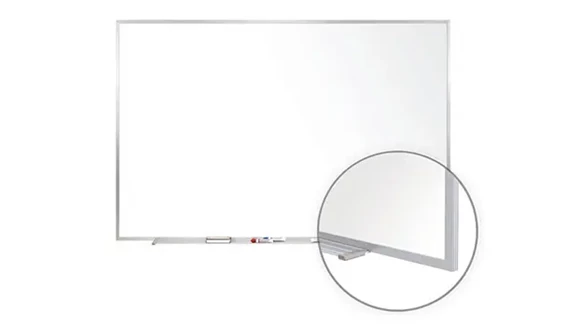 Whiteboard 37in W x 1in D x 25in H with Surface Accepts Magnets