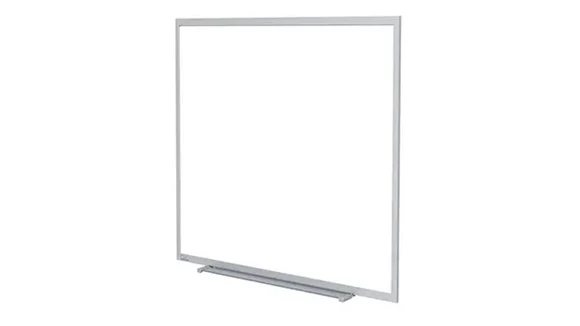 Whiteboard 49in W x 1in D x 49in H with Surface Accepts Magnets