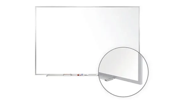 Whiteboard 73in W x 1in D x 49in H with Surface Accepts Magnets