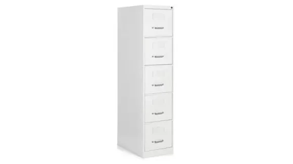 Ball-Bearing Vertical File Cabinet 15in W x 25in D x 64in H with Lockable