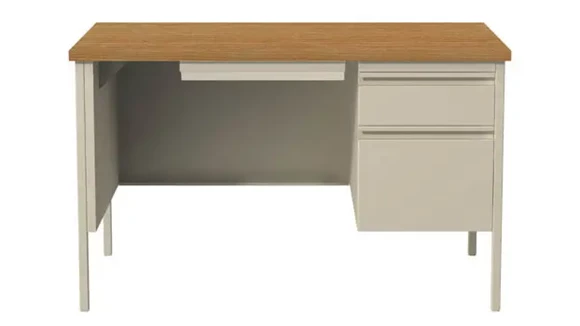Steel Desk 48in W x 30in D with 1 Pedestal