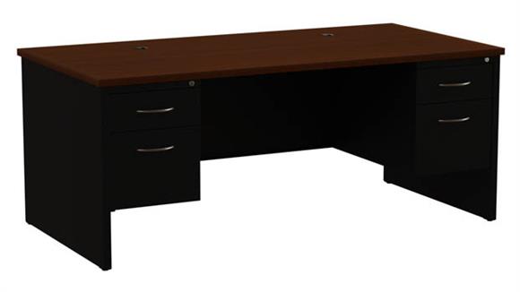 36inx72in Double Pedestal Desk
