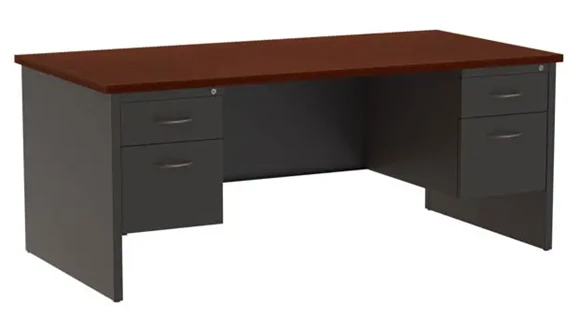 Desk 72in W x 36in D with 2 Pedestals