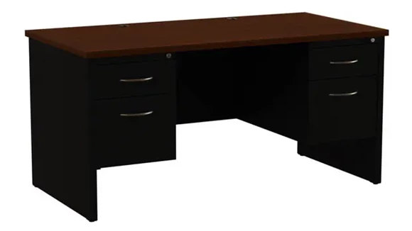 Desk 60in W x 30in D with 2 Pedestals