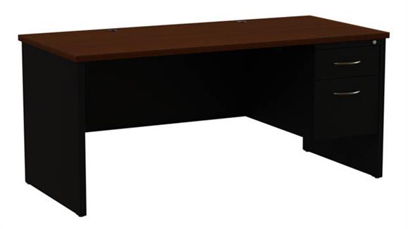 30inx 66in Right Hand Single Pedestal Desk