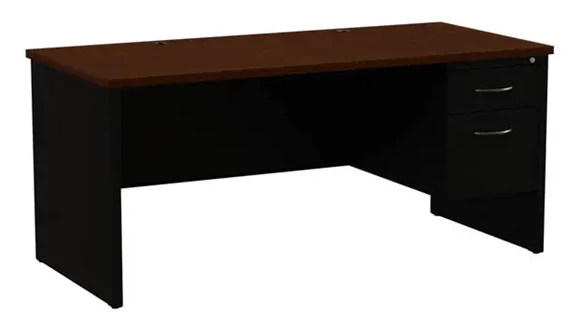 Desk 66in W x 30in D with 1 Pedestal